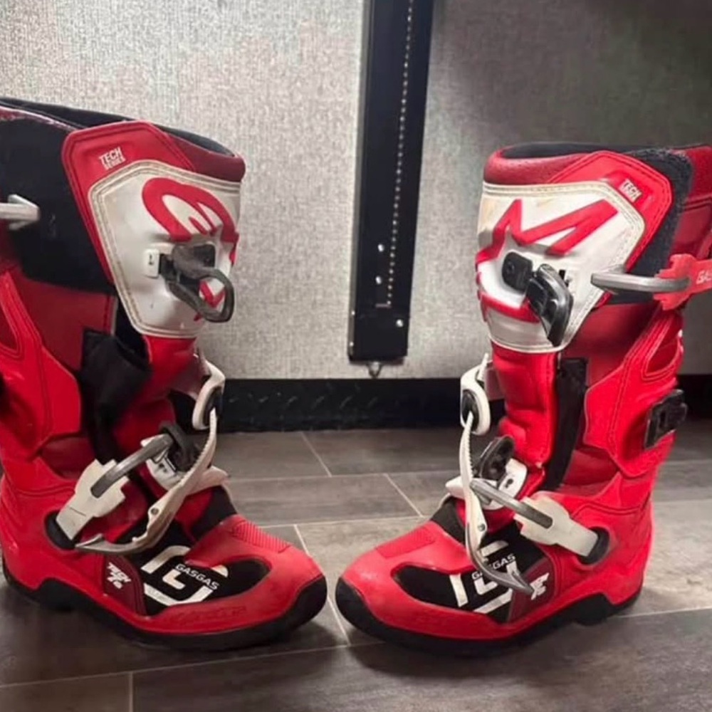 Alpinestars Kids Red and Black Motorcycle Boots